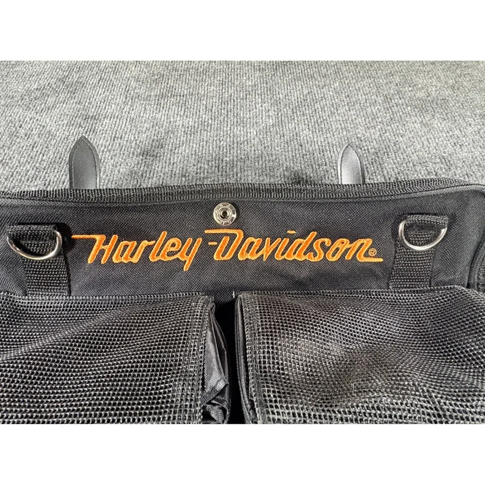 Harley-Davidson Canvas Motorcycle Roll-Up 8-Pocket Tool Travel Barrel Bag B-11